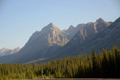 22 Mount Ishbel Early Morning From Trans Canada Highway After Leaving Banff Driving Towards Lake Louise in Summer.jpg